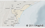 Shaded Relief 3D Map of Marracuene, semi-desaturated