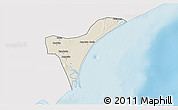 Shaded Relief 3D Map of Marracuene, single color outside