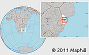 Gray Location Map of Marracuene, highlighted parent region