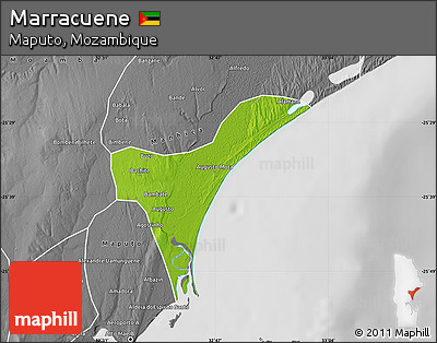 Physical Map of Marracuene, desaturated