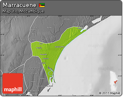 Physical Map of Marracuene, desaturated