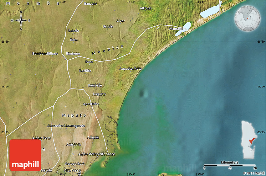 Satellite Map of Marracuene