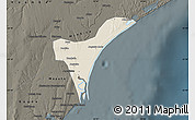 Shaded Relief Map of Marracuene, darken