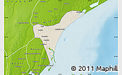 Shaded Relief Map of Marracuene, physical outside