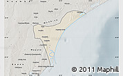 Shaded Relief Map of Marracuene, semi-desaturated