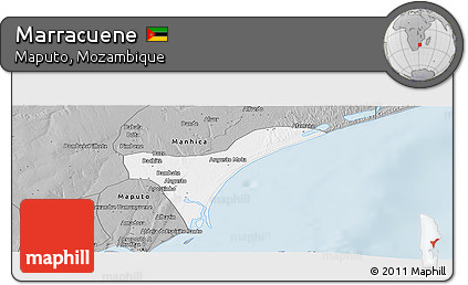 Gray Panoramic Map of Marracuene