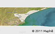 Shaded Relief Panoramic Map of Marracuene, satellite outside
