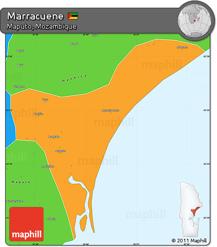 Political Simple Map of Marracuene