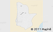 Classic Style 3D Map of Moamba, single color outside