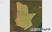 Satellite 3D Map of Moamba, darken
