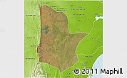 Satellite 3D Map of Moamba, physical outside