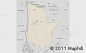 Shaded Relief 3D Map of Moamba, desaturated
