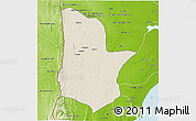 Shaded Relief 3D Map of Moamba, physical outside