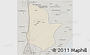 Shaded Relief 3D Map of Moamba, semi-desaturated