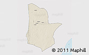 Shaded Relief 3D Map of Moamba, single color outside