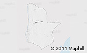 Silver Style 3D Map of Moamba, single color outside
