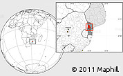 Blank Location Map of Moamba, highlighted country, highlighted parent region