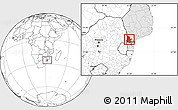 Blank Location Map of Moamba, highlighted country