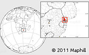 Blank Location Map of Moamba, highlighted parent region