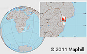 Gray Location Map of Moamba, highlighted parent region