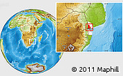 Physical Location Map of Moamba, highlighted parent region