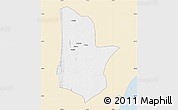 Classic Style Map of Moamba, single color outside