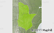 Physical Map of Moamba, semi-desaturated