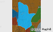 Political Map of Moamba, darken