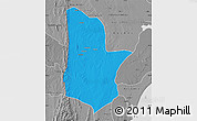 Political Map of Moamba, desaturated