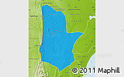 Political Map of Moamba, physical outside