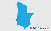 Political Map of Moamba, single color outside