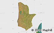 Satellite Map of Moamba, single color outside