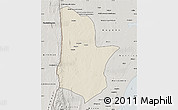 Shaded Relief Map of Moamba, semi-desaturated