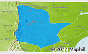 Political Panoramic Map of Moamba, physical outside