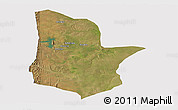 Satellite Panoramic Map of Moamba, cropped outside