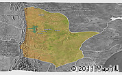 Satellite Panoramic Map of Moamba, desaturated