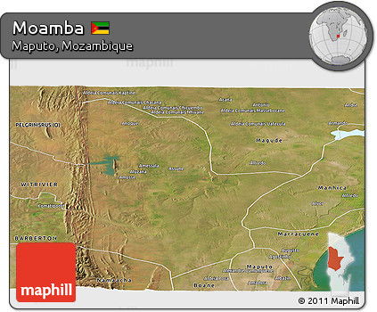 Satellite Panoramic Map of Moamba