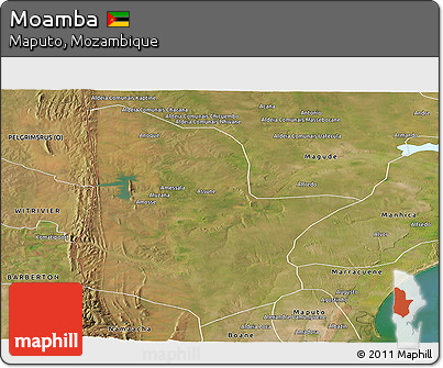 Satellite Panoramic Map of Moamba