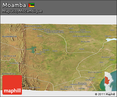 Satellite Panoramic Map of Moamba