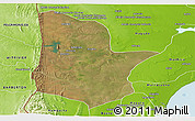 Satellite Panoramic Map of Moamba, physical outside
