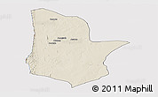 Shaded Relief Panoramic Map of Moamba, cropped outside