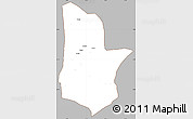 Gray Simple Map of Moamba, cropped outside