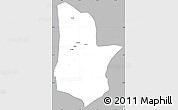 Gray Simple Map of Moamba, single color outside