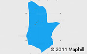 Political Simple Map of Moamba, single color outside
