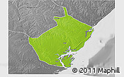 Physical 3D Map of Angoche, desaturated