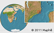 Satellite Location Map of Angoche