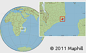 Savanna Style Location Map of Angoche