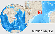 Shaded Relief Location Map of Angoche