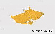 Political Panoramic Map of Angoche, cropped outside