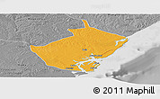 Political Panoramic Map of Angoche, desaturated